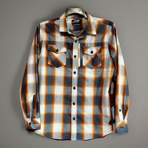 Off the Grid Ambush Flannel Plaid Long Sleeve Shirt Men's Size Medium Outdoor